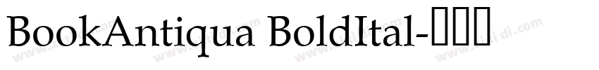 BookAntiqua BoldItal字体转换